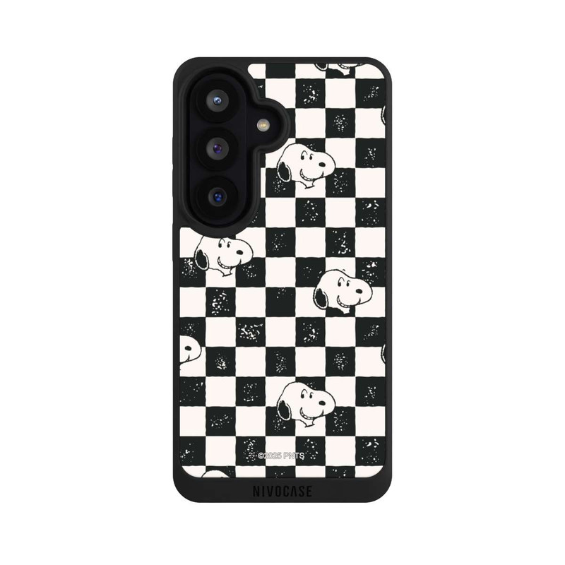 Galaxy S26 NIVOpure Snoopy Heads Checked Pattern
