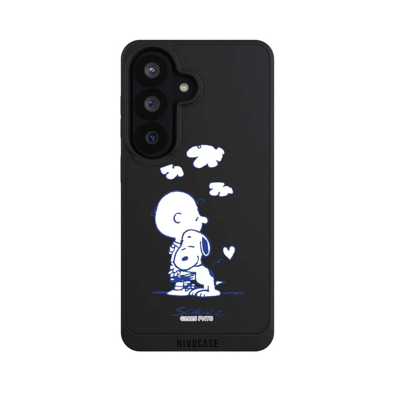 Galaxy S26 NIVOpure Peanuts Charlie Brown Snoopy Hug Transparent