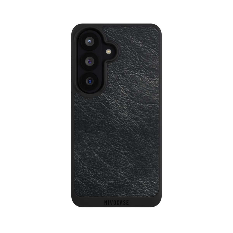 Galaxy S26 NIVOpure Fond Aspect Cuir Noir