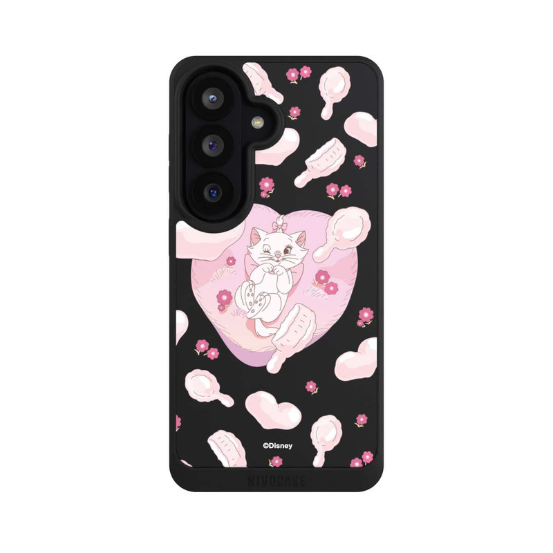 Galaxy S26 NIVOpure Aristochats Marie Cœurs Rose Transparent