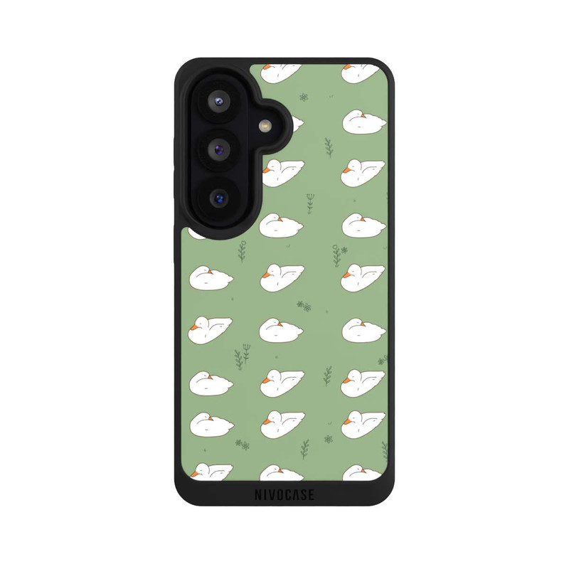 Galaxy S26 NIVOpure Cartoon Duck Pattern Green