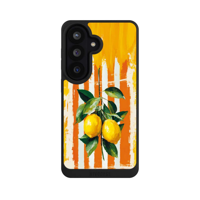 Galaxy S26 NIVOpure Zitronen auf gestreiftem Hintergrund Sommer mit KI