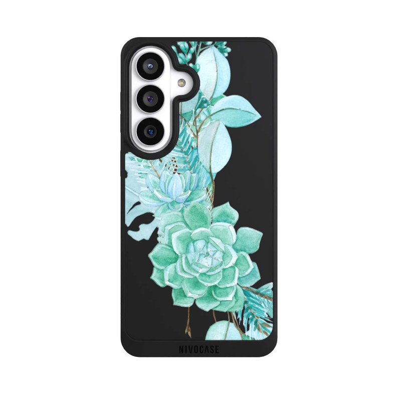Galaxy S26+ NIVOpure Flowers Mint Green Transparent