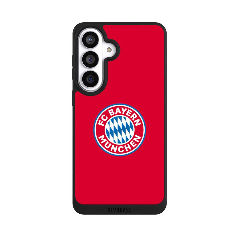 Galaxy S26+ NIVOpure FCB Logo sur fond rouge