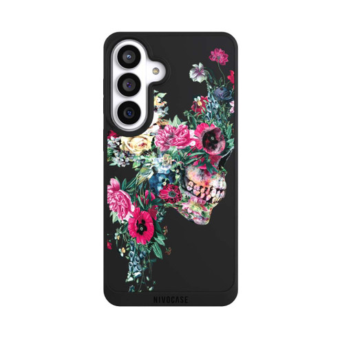 Samsung Galaxy S26+ NIVOpure Crâne fleuri transparent