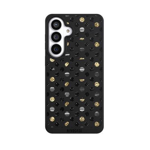 Samsung Galaxy S26+ NIVOpure Gold Black Polka Dots