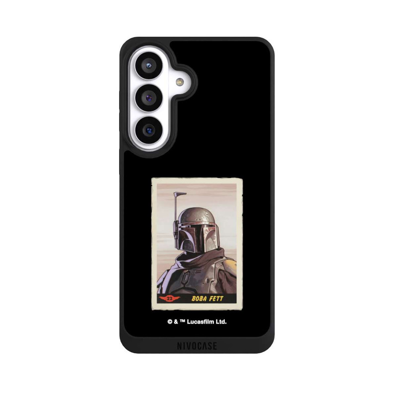 Galaxy S26+ NIVOpure Boba Fett Badges Schwarzer Hintergrund