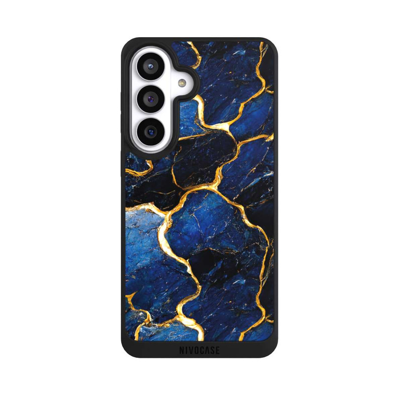 Galaxy S26+ NIVOpure Couches d'impression en marbre bleu et or
