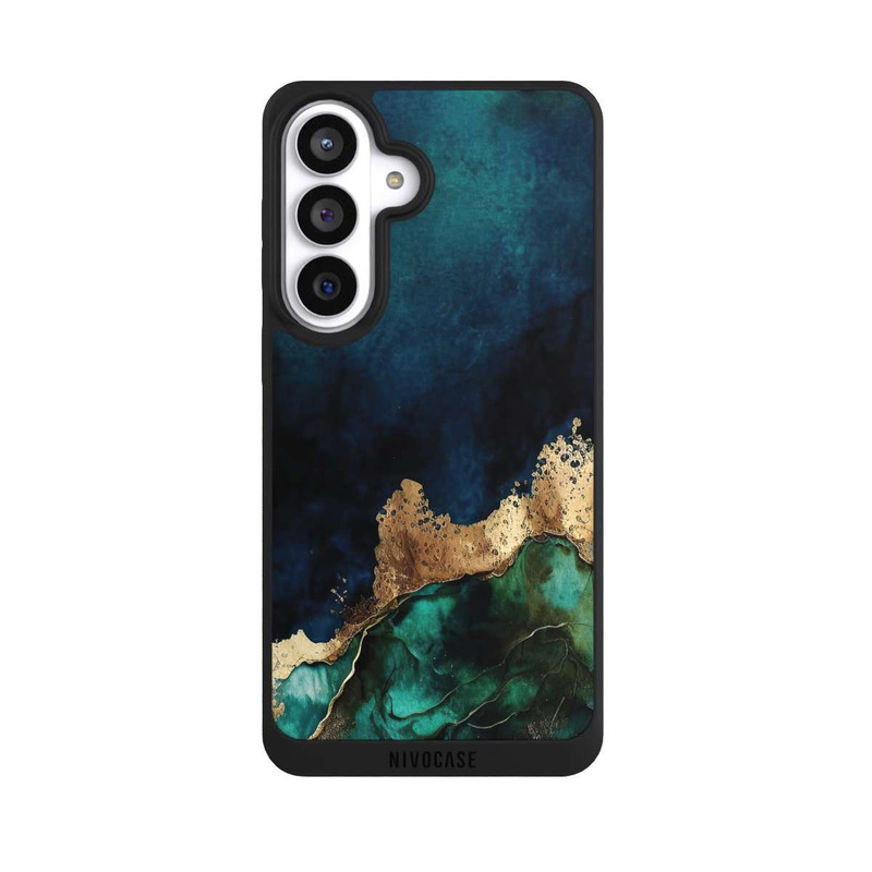 Galaxy S26+ NIVOpure Petrolblau mit Gold