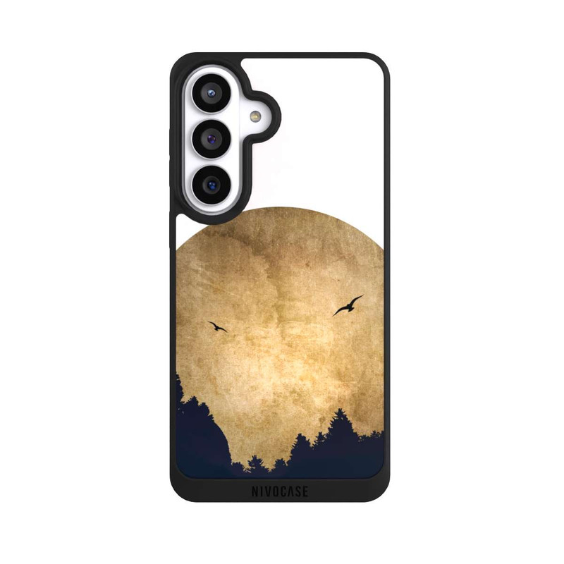 Galaxy S26+ NIVOpure Zwei Vögel vor Mond