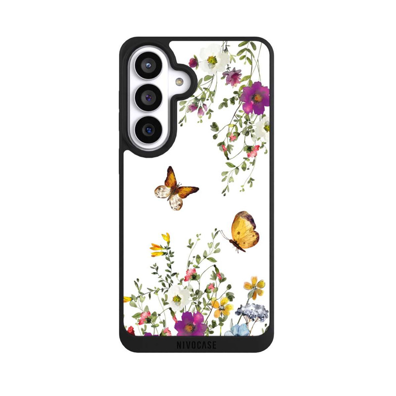 Galaxy S26+ NIVOpure Schmetterlinge und bunte Blumen
