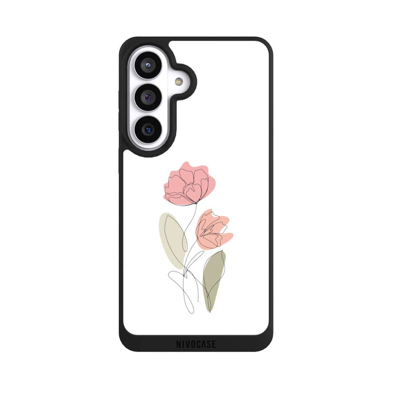 Galaxy S26+ NIVOpure Flower Line Art Red