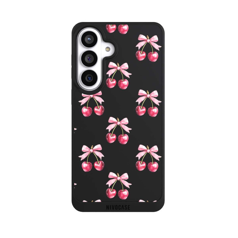 Galaxy S26+ NIVOpure Cherry Bow Pattern Transparent with AI