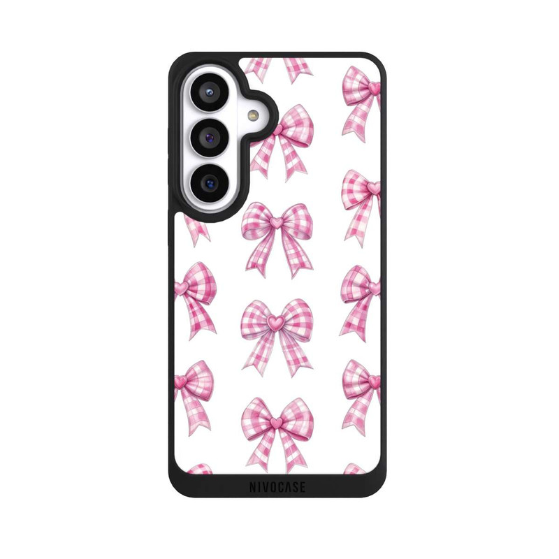 Galaxy S26+ NIVOpure Pink Gingham Hearts and Bows