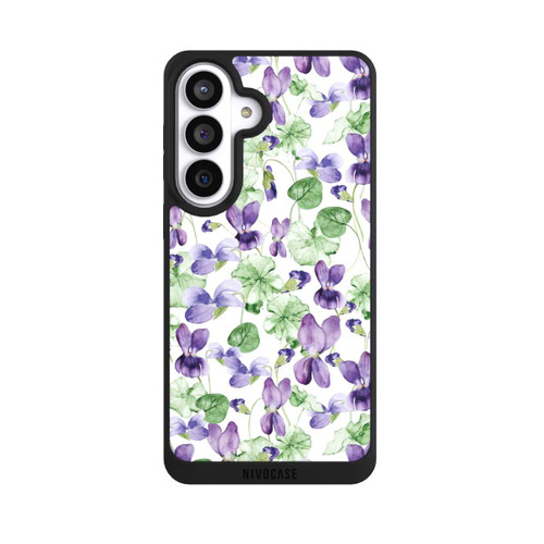 Samsung Galaxy S26+ NIVOpure Purple Wildflowers Pattern Watercolor