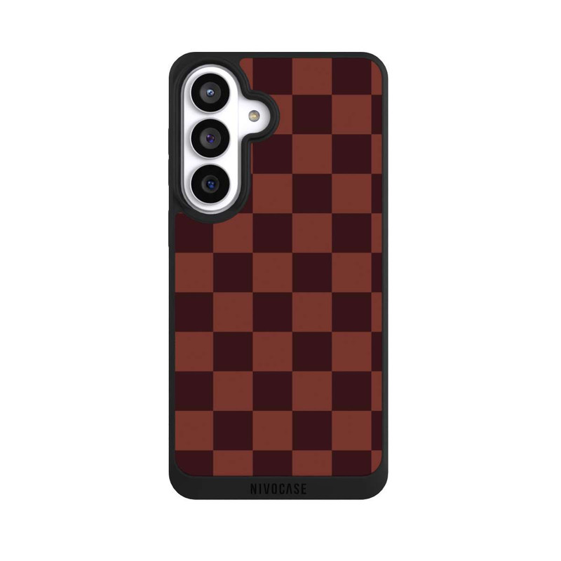 Galaxy S26+ NIVOpure Checked Pattern Red