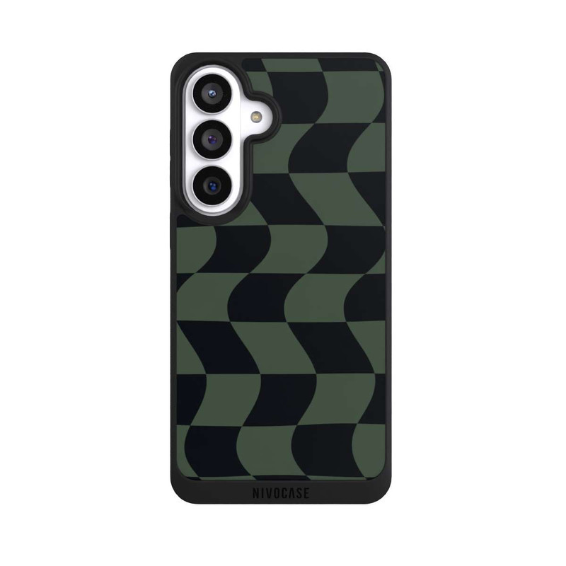 Galaxy S26+ NIVOpure Checked Pattern Green Black
