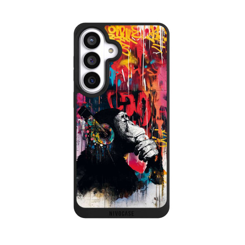 Samsung Galaxy S26+ NIVOpure Affe Stereo Kopfhörer Graffiti Street Art Blau