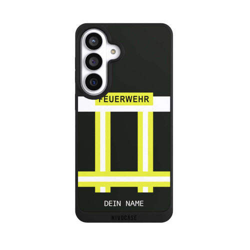 Samsung Galaxy S26+ NIVOpure Feuerwehr Uniform Schwarz Personalisierbar