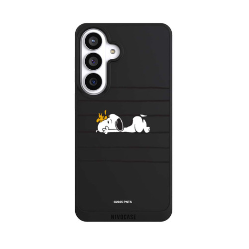 Samsung Galaxy S26+ NIVOpure Snoopy Woodstock Streifen Peanuts Transparent