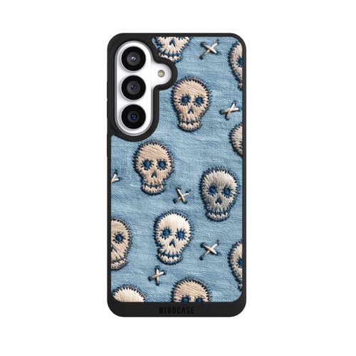 Samsung Galaxy S26+ NIVOpure Skulls on Jeans Pattern