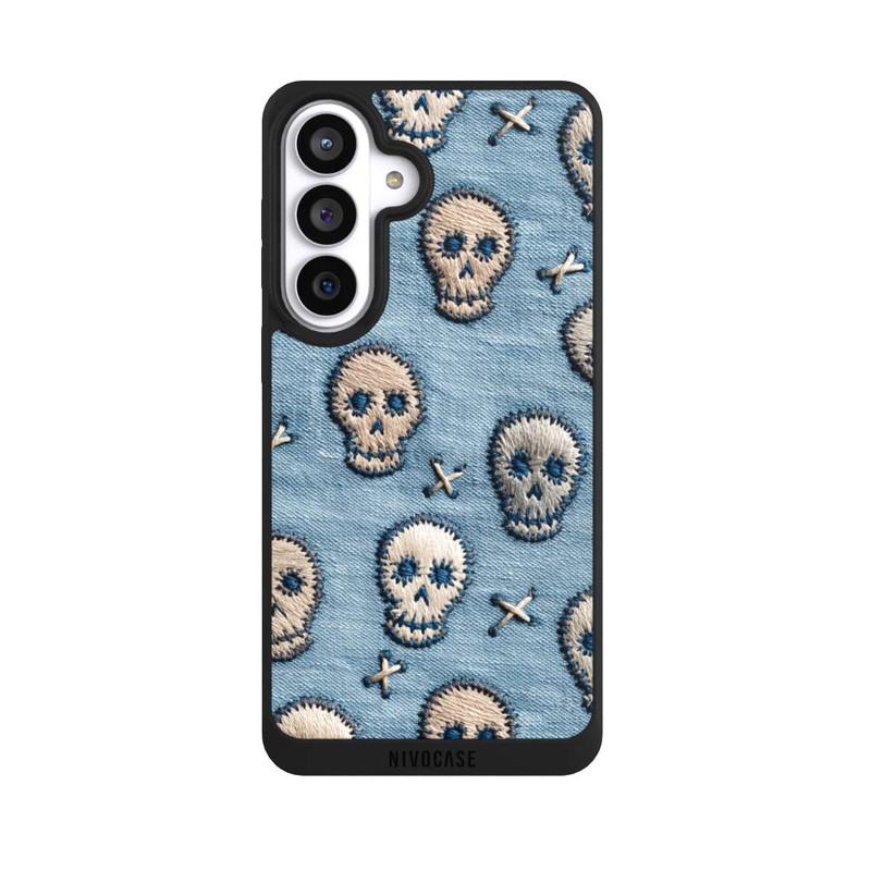 Galaxy S26+ NIVOpure Skulls on Jeans Pattern