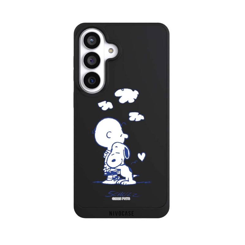 Galaxy S26+ NIVOpure Peanuts Charlie Brown Snoopy Hug Transparent