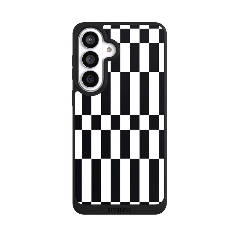 Galaxy S26+ NIVOpure Checked Abstract Bold Black and White Color Block