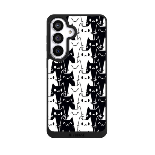 Samsung Galaxy S26+ NIVOpure Katzentapete Schwarz Weiß