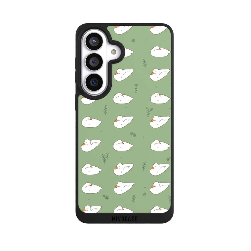Galaxy S26+ NIVOpure Cartoon Duck Pattern Green