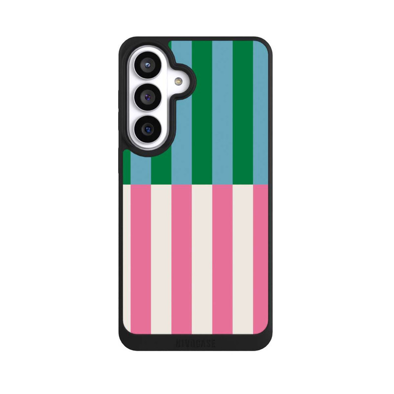 Galaxy S26+ NIVOpure Motif Rayé Vert Rose