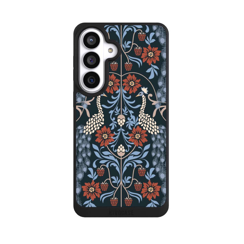Galaxy S26+ NIVOpure Vintage Peacock Garden Arts and Crafts Floral Dark