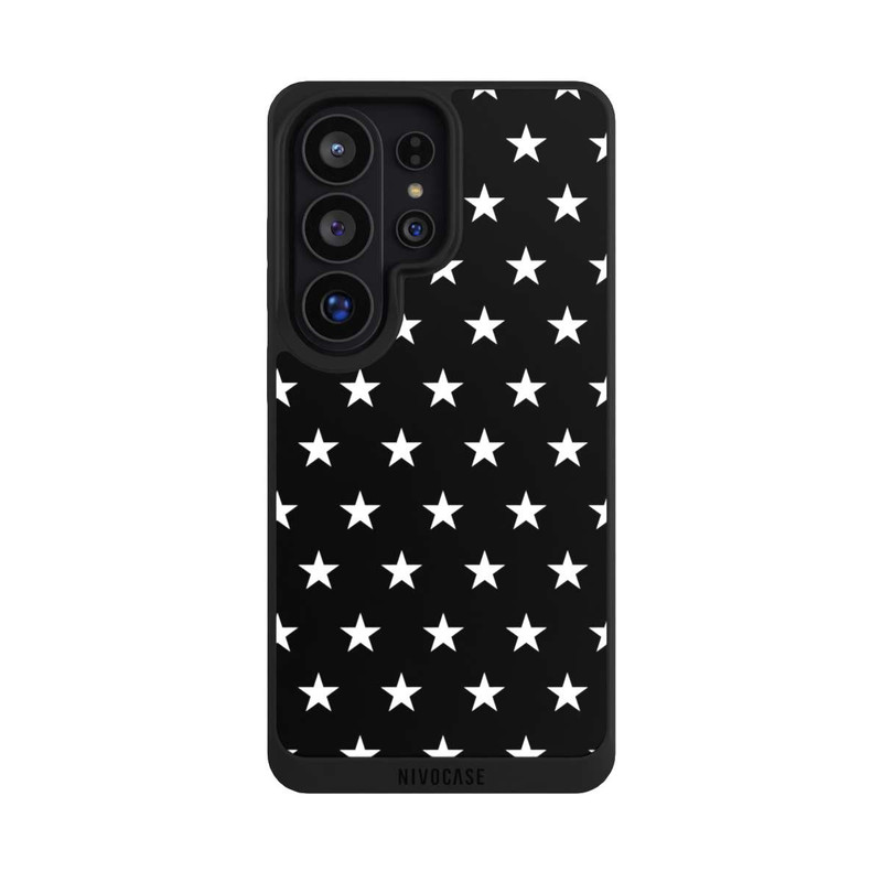 Galaxy S26 Ultra NIVOpure Polka Stars Schwarz und Weiß