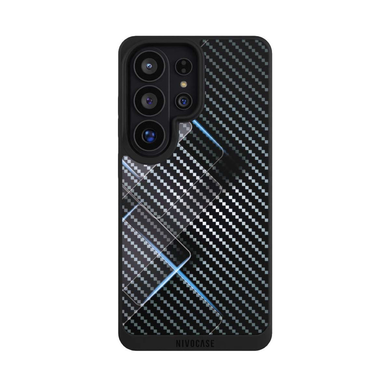 Galaxy S26 Ultra NIVOpure Blue Carbon Lines