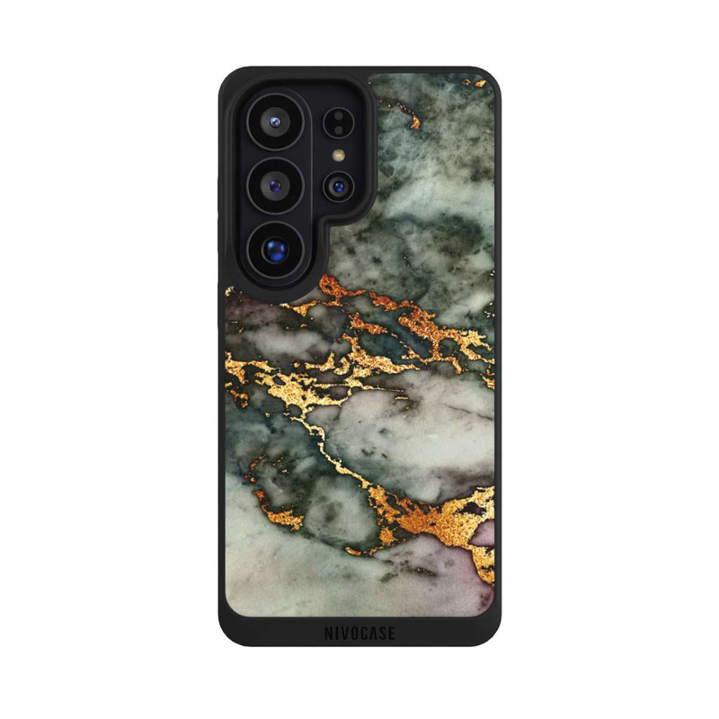 Galaxy S26 Ultra NIVOpure Grauer und goldener Marmor Look