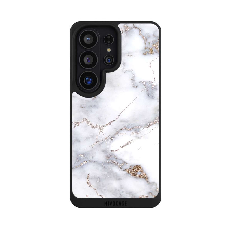 Galaxy S26 Ultra NIVOpure Silberglitzer Marmorlook