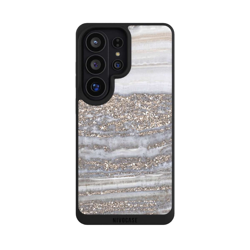 Galaxy S26 Ultra NIVOpure Weißer Glitzer Marmor Look