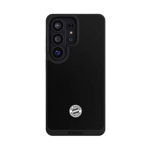 Samsung Galaxy S26 Ultra NIVOpure Klassisches FCB Logo Klein - Weiß auf Schwarz