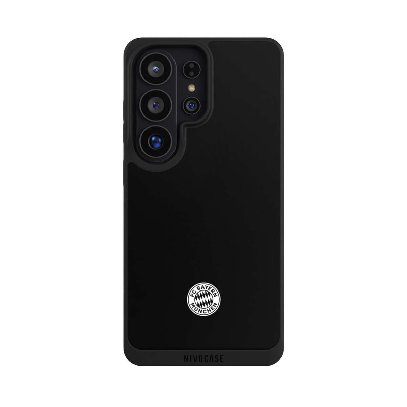 Galaxy S26 Ultra NIVOpure Klassisches FCB Logo Klein - Weiß auf Schwarz