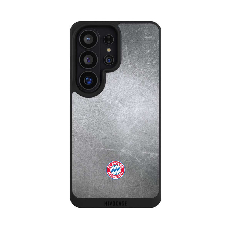 Galaxy S26 Ultra NIVOpure Klassisches FCB Logo Klein - Bunt auf Metalllook