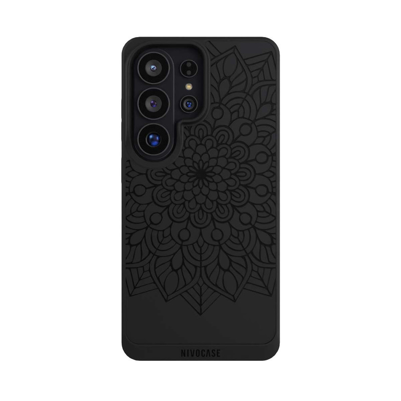 Galaxy S26 Ultra NIVOpure Indian Mandala Schwarz ohne Hintergrund