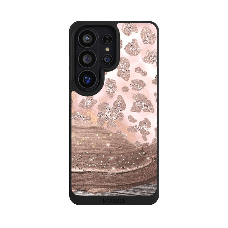 Galaxy S26 Ultra NIVOpure Silberner Leoparden Glitzerlook