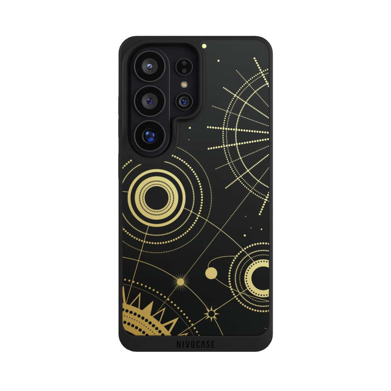 Galaxy S26 Ultra NIVOpure Schwarzer und goldener Look Abstrakt