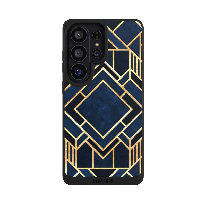 Galaxy S26 Ultra NIVOpure Kunst Deko Blau Golddruck