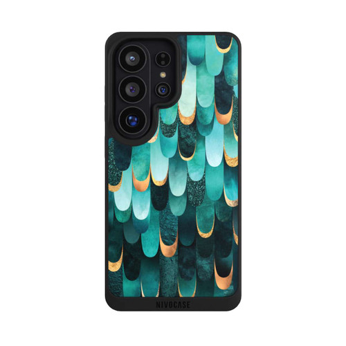 Samsung Galaxy S26 Ultra NIVOpure Feathered Turquoise Gold Print