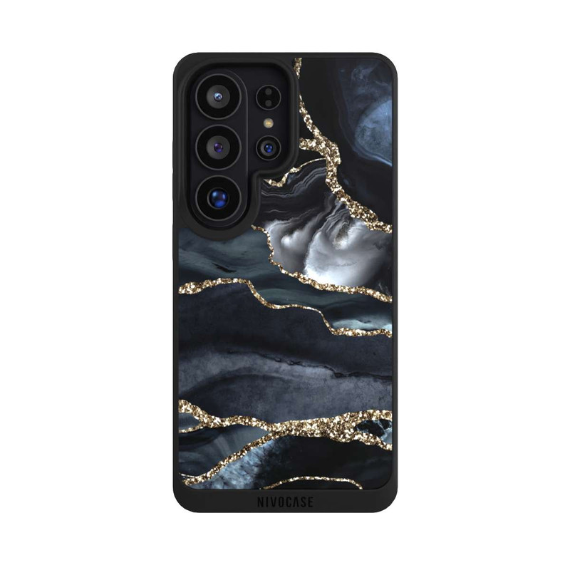 Galaxy S26 Ultra NIVOpure Dunkler Marmor Gold Glitzerlook