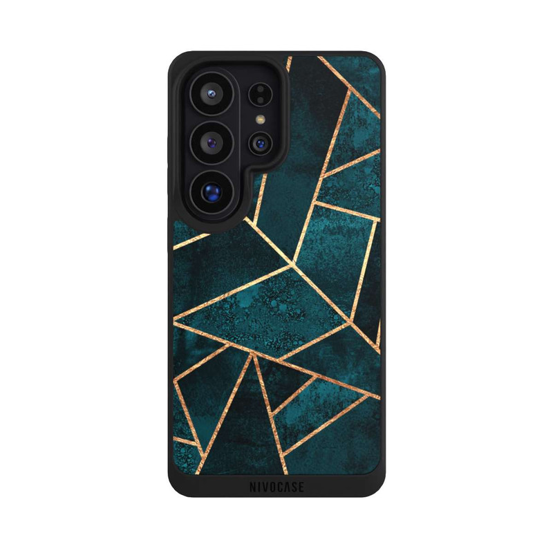 Galaxy S26 Ultra NIVOpure Tief Blaugrün Stein Gold Druck