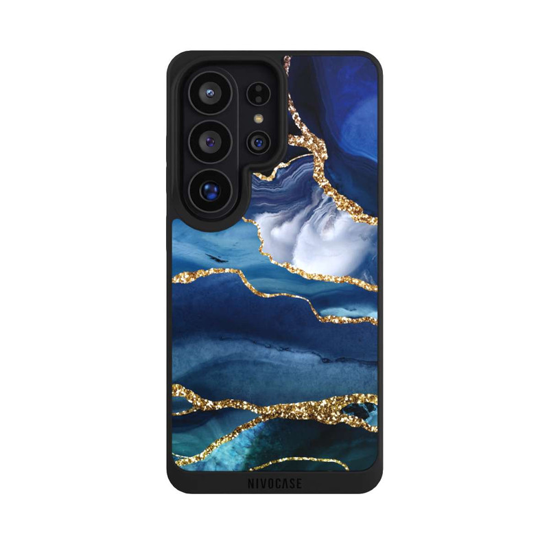 Galaxy S26 Ultra NIVOpure  Blauer Marmor Gold Glitzer Look