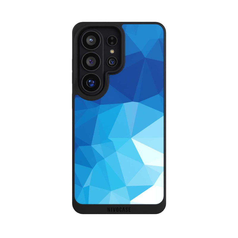 Galaxy S26 Ultra NIVOpure Mosaïque Polygonale Bleue
