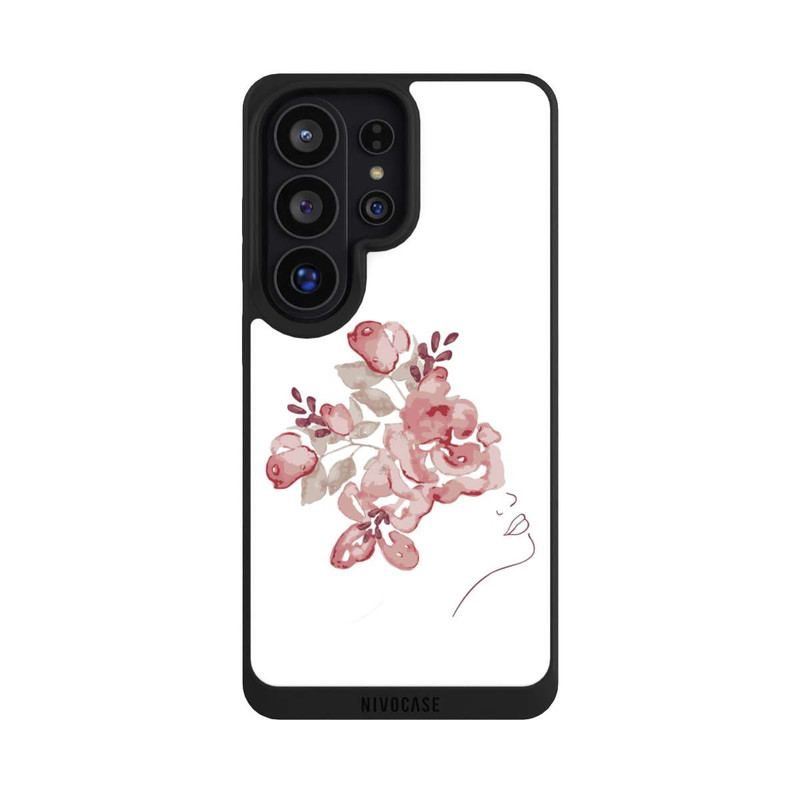 Galaxy S26 Ultra NIVOpure Line Art Gesicht Blumen